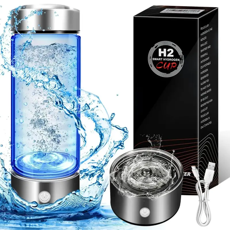 Hydrogen Water Bottle, 1 Count USB Charging Hydrogen Water Bottle Generator, Kitchen Accessories Quick Electrolysis Water Bot...