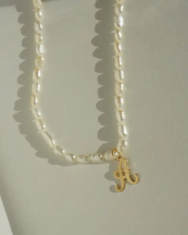 Quincy Initial Necklace | Metal Color: Gold | Style: A