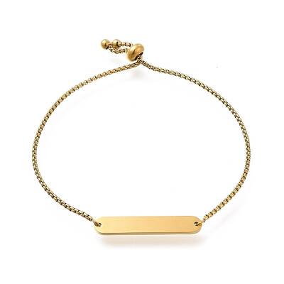 304 Stainless Steel Box Chain Slider Bracelets