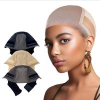 Wig Cap with Grip Band for Keeping Wigs in Place, 1 Count Adjustable Style Dome Mesh Cap with Showing Off Ears, Non Slip Cap ...
