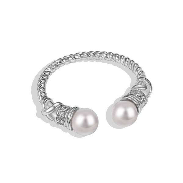 Anti-Tarnish Round Shell Pearl Cuff Ring