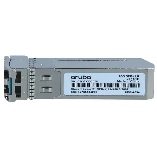 J9151E HP Aruba X132 10Gb/s 10GBase-LR Single-Mode Fibre 1310nm 10km Duplex LC Connector SFP+ Transceiver Module