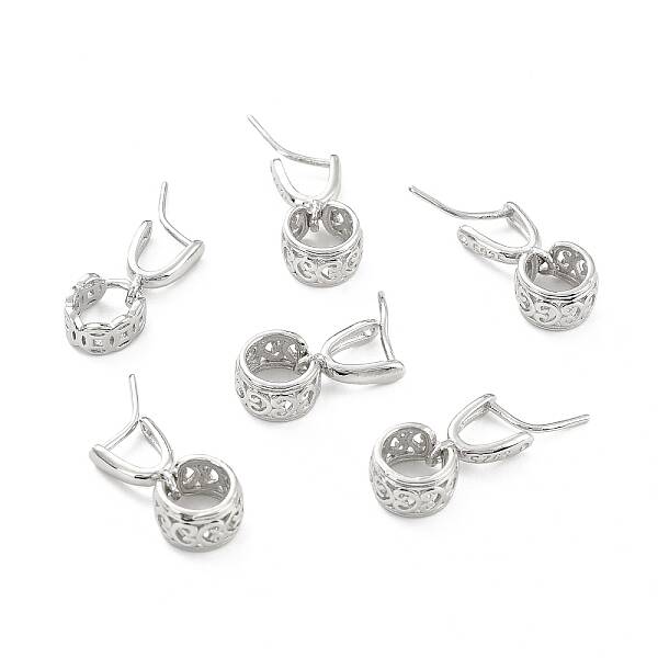 Anti-Tarnish Rhodium Plated 925 Sterling Silver Ice Pick Pinch Bails