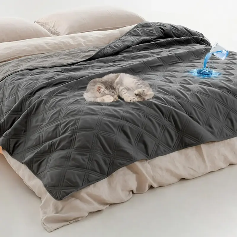 Waterproof & Reversible Pet Blanket, Geometric Pattern Pet Couch Cover, Pet Blanket Sofa, Furniture Protector for Dog, Cat