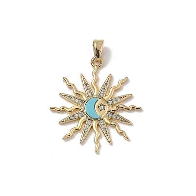 Brass Micro Pave Clear Cubic Zirconia Pendants