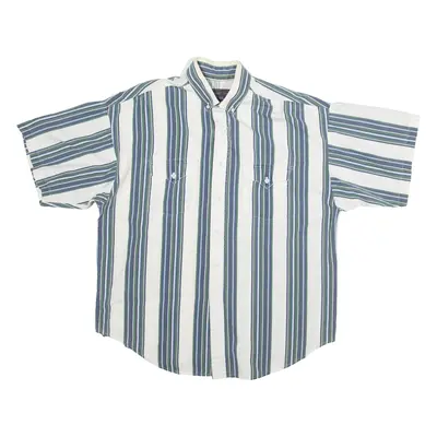 PANHANDLE SLIM Mens Shirt Blue Striped L