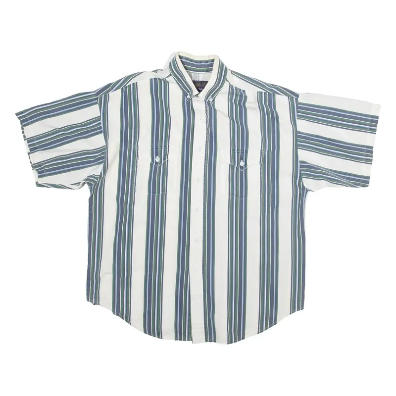 PANHANDLE SLIM Mens Shirt Blue Striped L