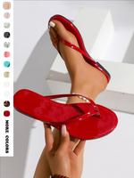 Women's Fashionable Solid Color Slides, Casual Comfortable Flat Sandals for Summer Beach, All-match Slide Slippers for Daily ...