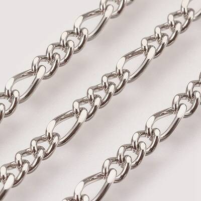 Tarnish Resistant Handmade 304 Stainless Steel Figaro Chains