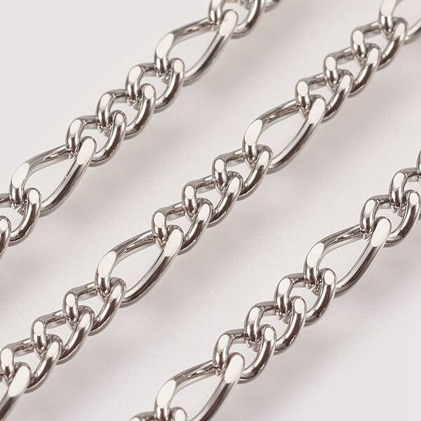Tarnish Resistant Handmade 304 Stainless Steel Figaro Chains