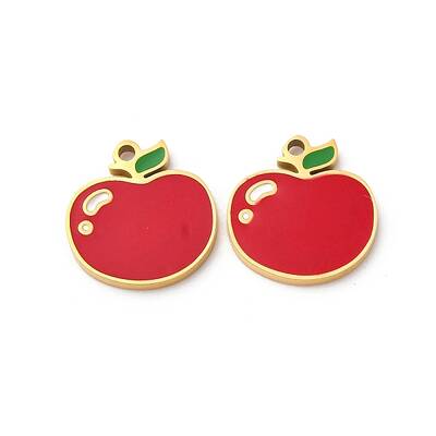 Fruit Seris 304 Stainless Steel Enamel Charms