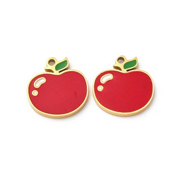 Fruit Seris 304 Stainless Steel Enamel Charms