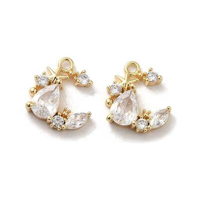Brass with Glass Rhinestone Charms