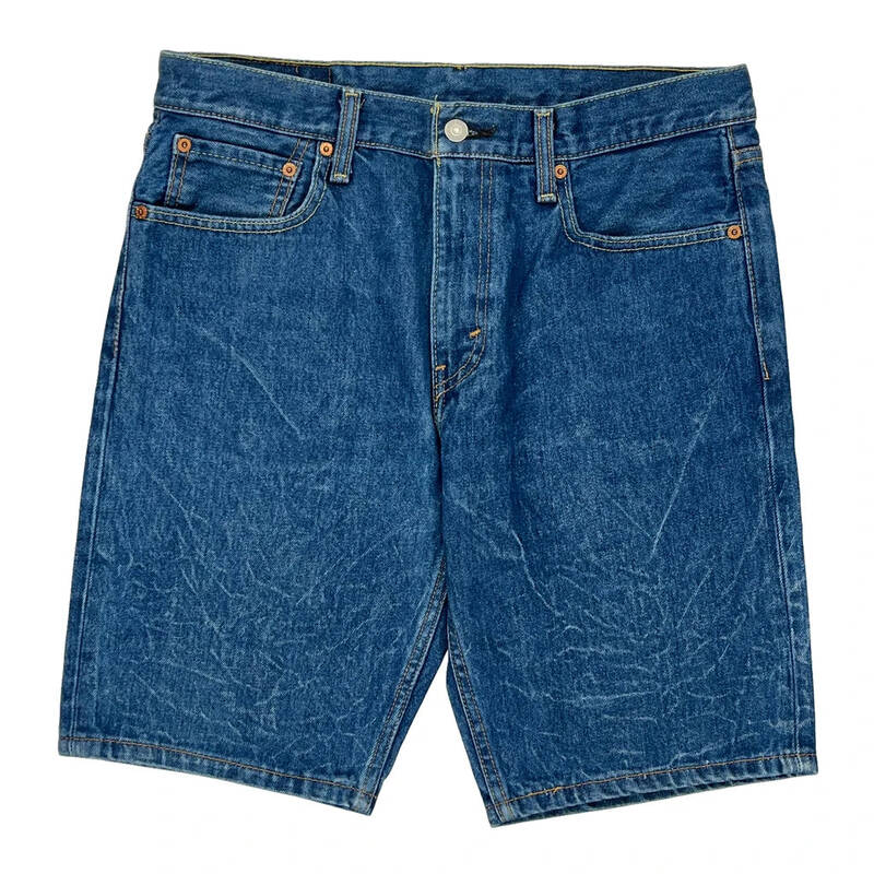 502 Levis Denim Shorts - 34W 10L Blue Cotton