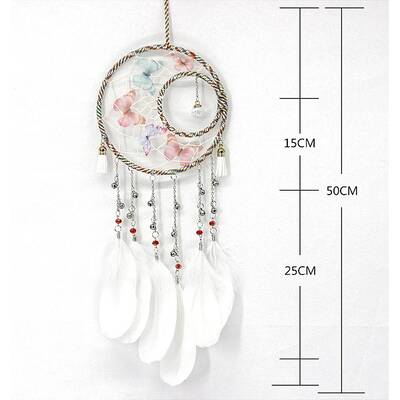 Woven Net/Web with Feather Pendant Decorations