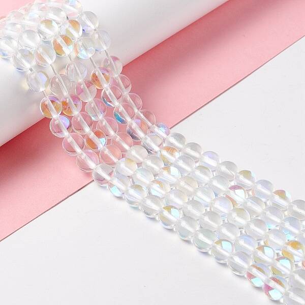 Synthetic Moonstone Beads Strands