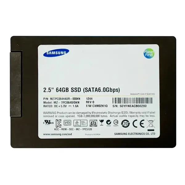 MZ-7PC0640/0KN Samsung 830 Series 64GB 2.5-inch 6GB/s SATA NAND MLC (Basic Kit) Solid State Drive