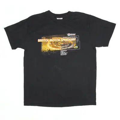 WINNER'S CIRCLE Bristol Motor Speedway 2004 T-Shirt Black Short Sleeve Mens L