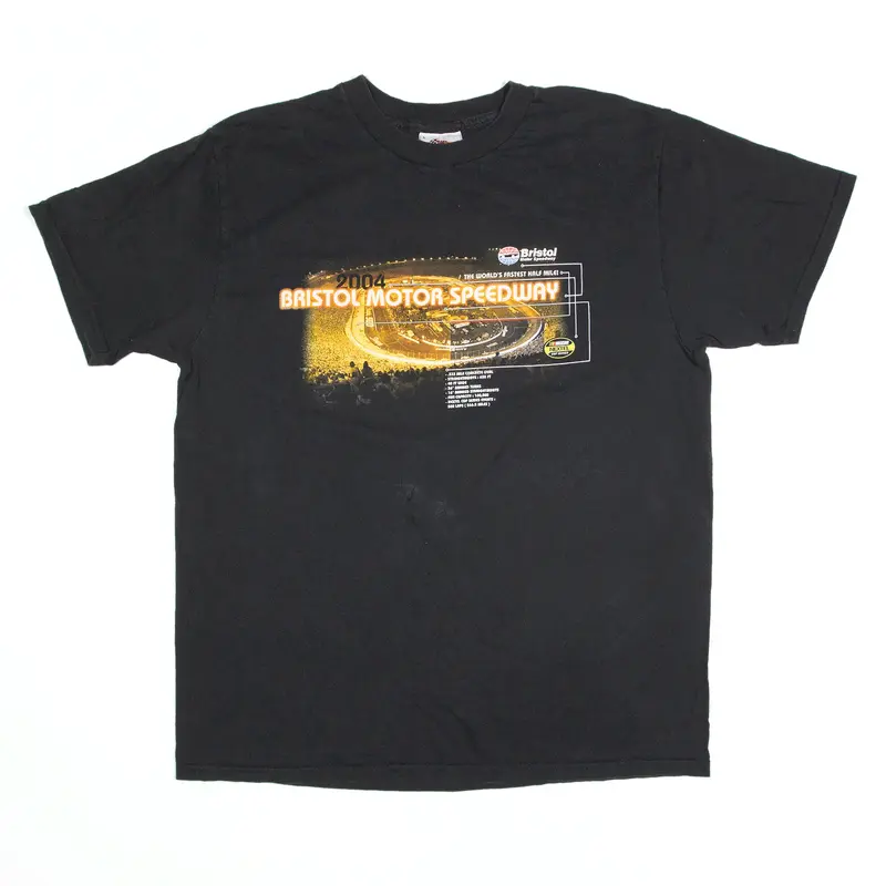 WINNER'S CIRCLE Bristol Motor Speedway 2004 T-Shirt Black Short Sleeve Mens L