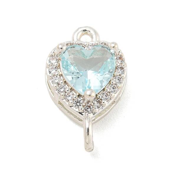 Brass Pave Cubic Zirconia Connector Charms