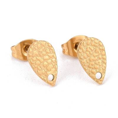 Ion Plating(IP) 304 Stainless Steel Stud Earring Findings