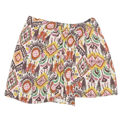 ZARA Skort Womens Casual Shorts Red Geometric S W26