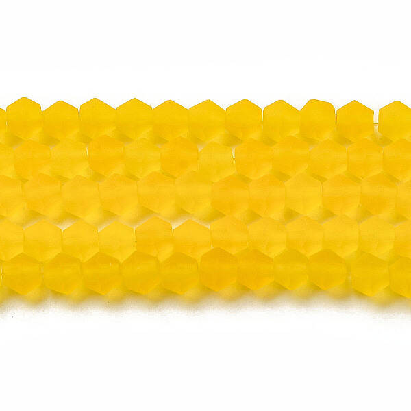 Imitate Austrian Crystal Frosted Glass Beads Strands