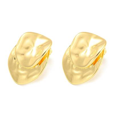Rack Plating Brass Leaf Stud Earrings
