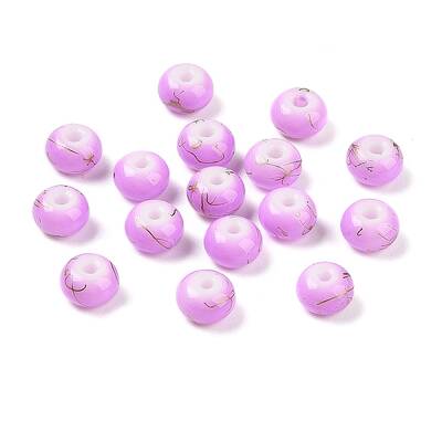 Opaque Spray Painted Glass Beads