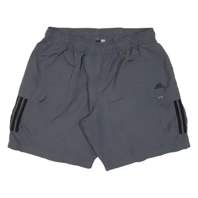 ADIDAS Mesh Lining Mens Sports Shorts Grey Relaxed 2XL W36