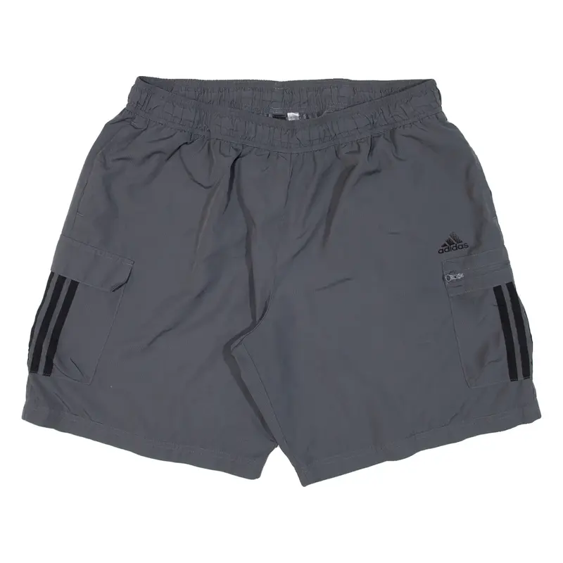 ADIDAS Mesh Lining Mens Sports Shorts Grey Relaxed 2XL W36