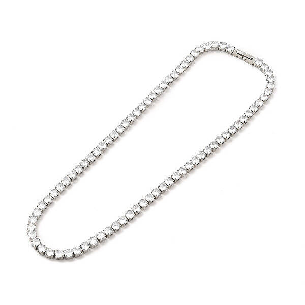 Clear Cubic Zirconia Tennis Necklace