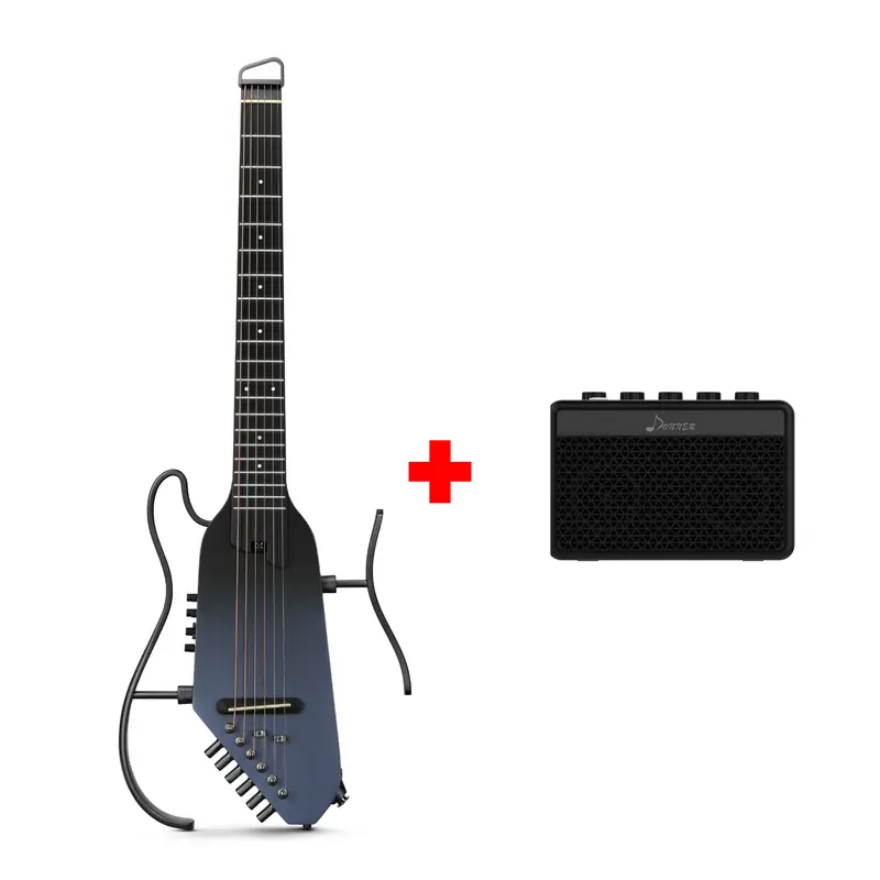 Donner HUSH™ I PRO Acoustic-Electric Travel Guitar - Space Fly / Guitar+5W Amplifier