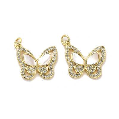 Brass Micro Pave Cubic Zirconia Pendants