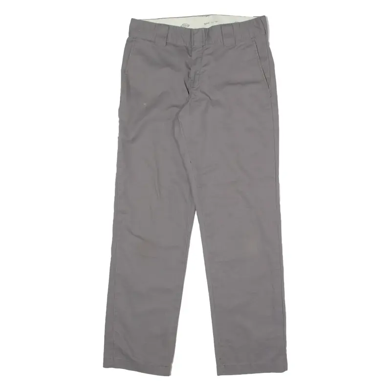 DICKIES Flex Workwear Mens Twill Trousers Grey Slim Tapered W30 L30