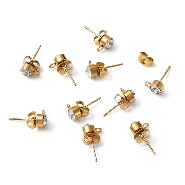 304 Stainless Steel Stud Earrings Findings