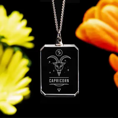 2D Memory Crystal™ - Necklace - Zodiac - Capricorn-Small