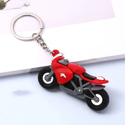 Motorcycle PVC Bag Keychain