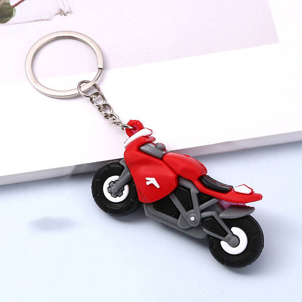Motorcycle PVC Bag Keychain