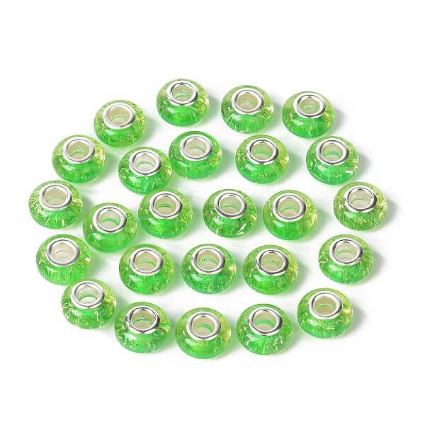 Rondelle Resin European Beads