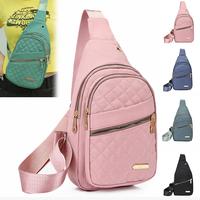 Women's Solid Color Minimalist Quilted Design Fanny Pack, Fashionable Sling Bag For Daily Used For Women & Girls,  Multiple P...