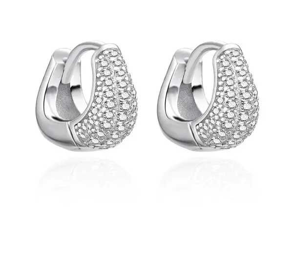 Agato Fashion Silver Earrings with Zirconia AGT-E157KW