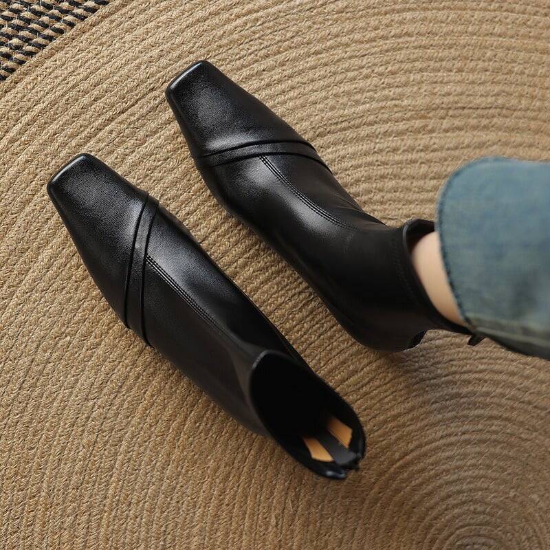 CHIKO Akanji Square Toe Wedge Ankle Boots