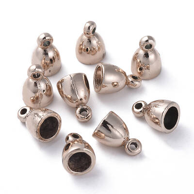 Lead Free & Nickel Free Light Gold Plated Alloy Cord Ends