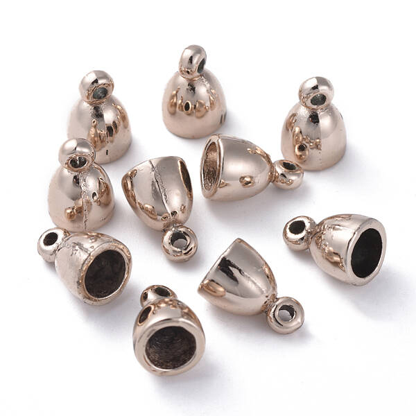 Lead Free & Nickel Free Light Gold Plated Alloy Cord Ends