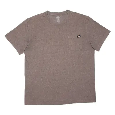 DICKIES Tall Mens T-Shirt Brown XL