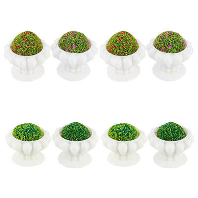8Pcs 4 Styles Resin Simulated Flower Bed