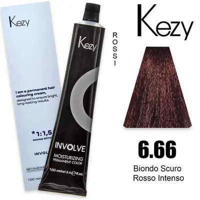 Kezy involve color 100 ml dark blonde intense red 6.66