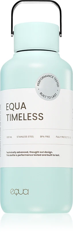 Equa Timeless Stainless Steel Water Bottle, Small, Splash Color, 600 ml