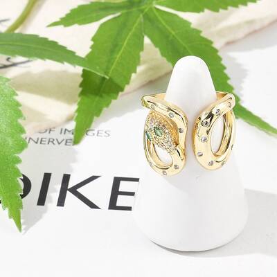 Brass Micro Pave Clear Cubic Zirconia Cuff Rings for Women Men